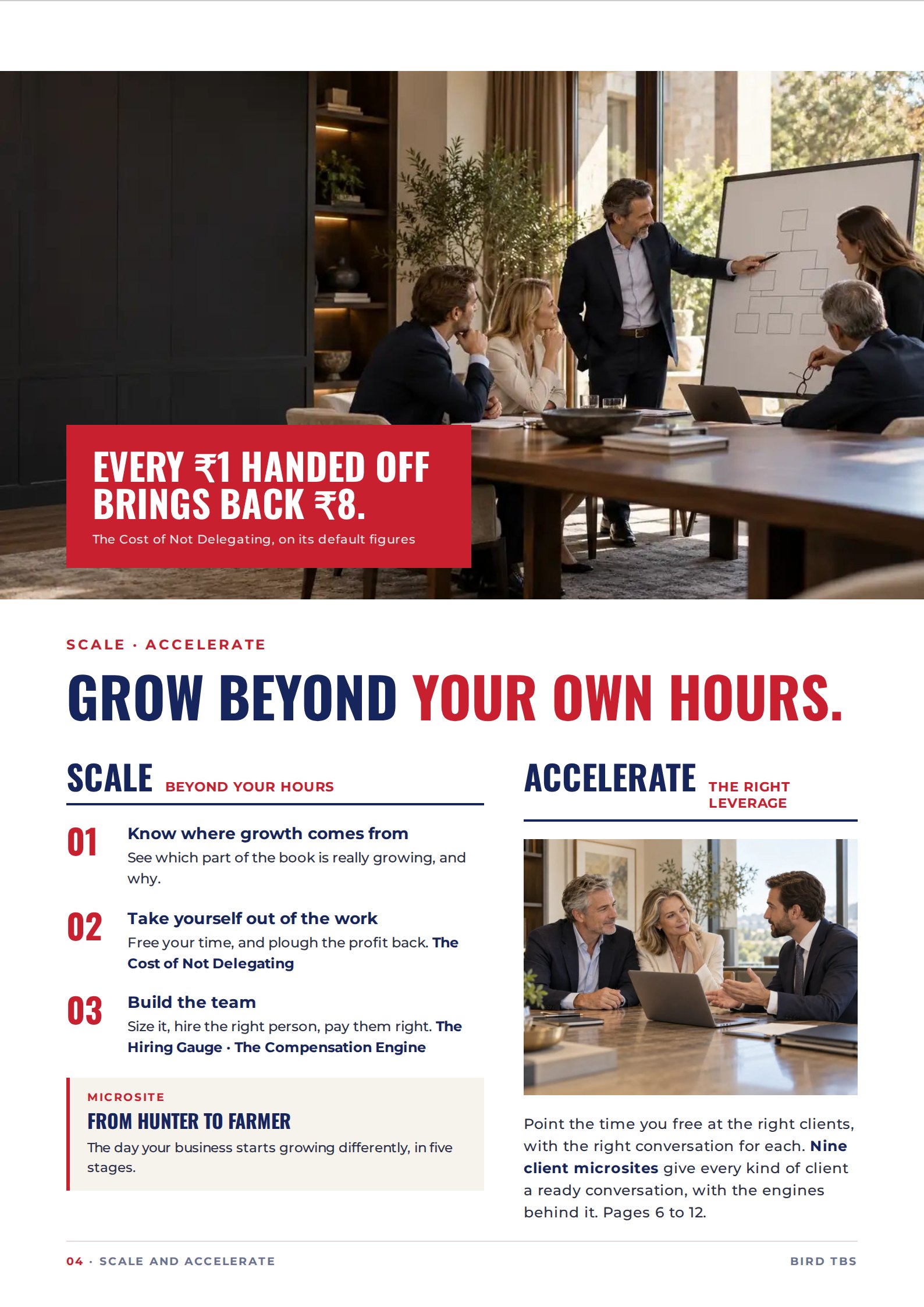 Page 4: Grow beyond your own hours. Scale and Accelerate.
